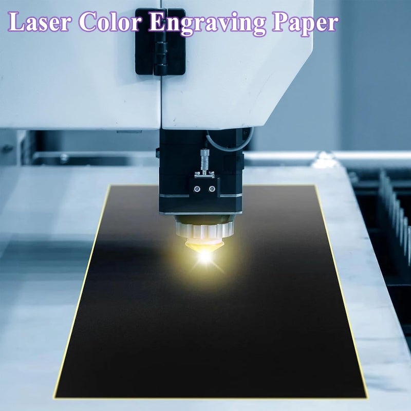 Obsummoy 4 Pieces Black Laser Engraving Marking Paper 39x27CM Engraving Color Paper Laser Marking Paper for Ceramics Glass Metal Laser Cutting and Engraving - Image 4